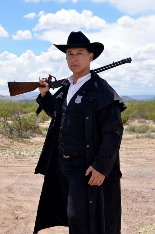 Jay J. Armes III in a movie scene from Brother's James Retribution