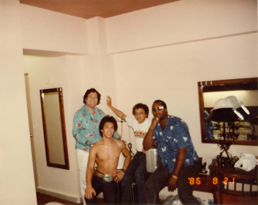 young Jay Jay Armes III and the crew of Armes International Investigative Services LLC in the image
