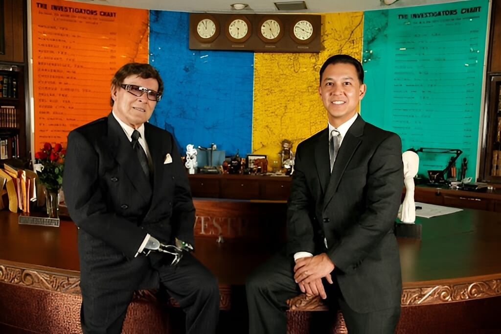 Jay J. Armes Sr and Jay J. Armes III - left to right